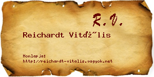 Reichardt Vitális névjegykártya